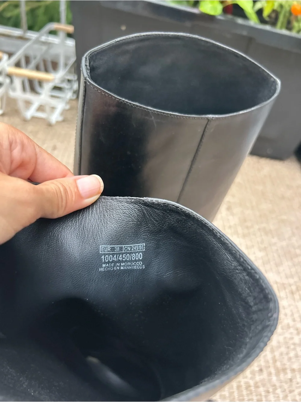 Massimo Dutti Black Leather Boots
